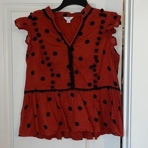 Red & Black Polka Dot Shirt